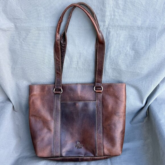 Wild West Handbags - Wild West Los Angeles Brown Leather Shoulder Bag Purse Western Boho Country
